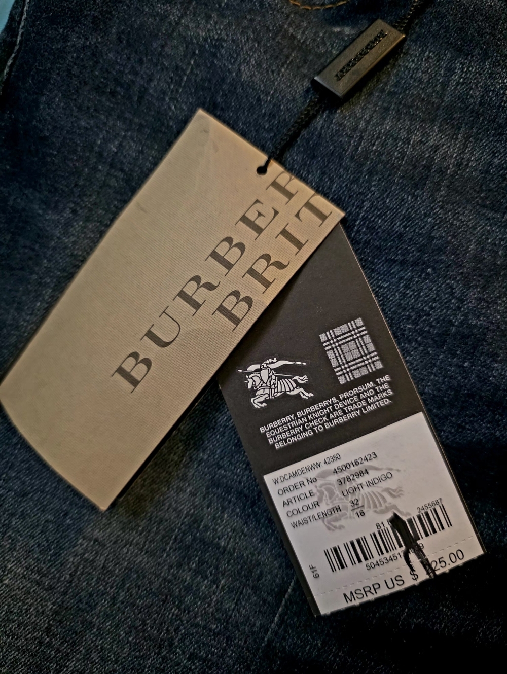 Burberry Women’s Dark Indigo Jeans